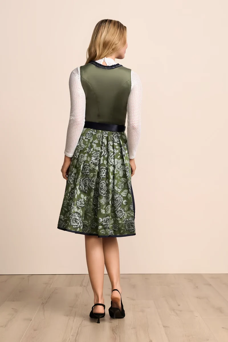 Kruger Midi Dirndl 2pcs. 60cm "Como" green