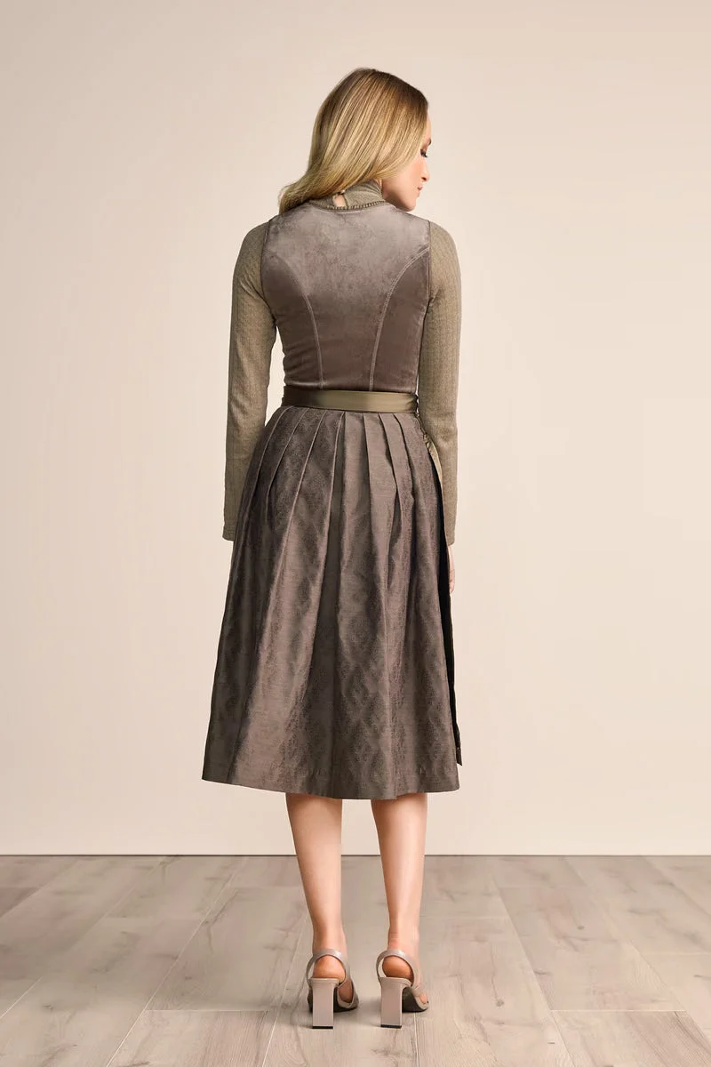 Kruger Long Dirndl 2pcs. 70cm "Ester" olive