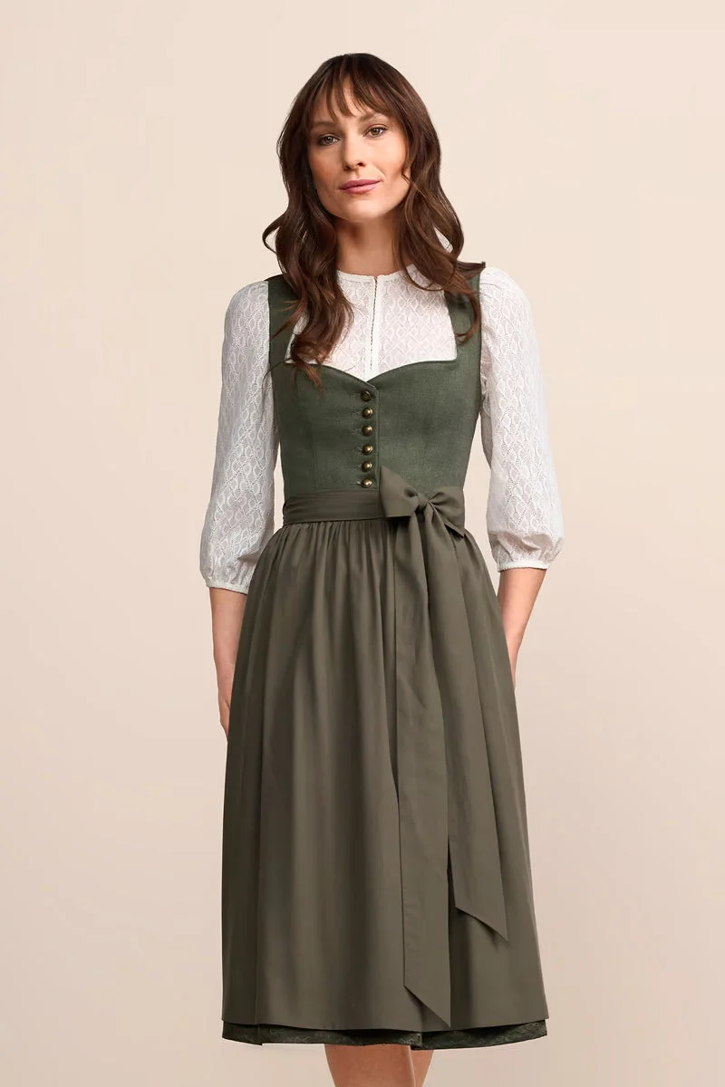 Kruger Long Dirndl 2pcs. 70cm "Ileyna" green
