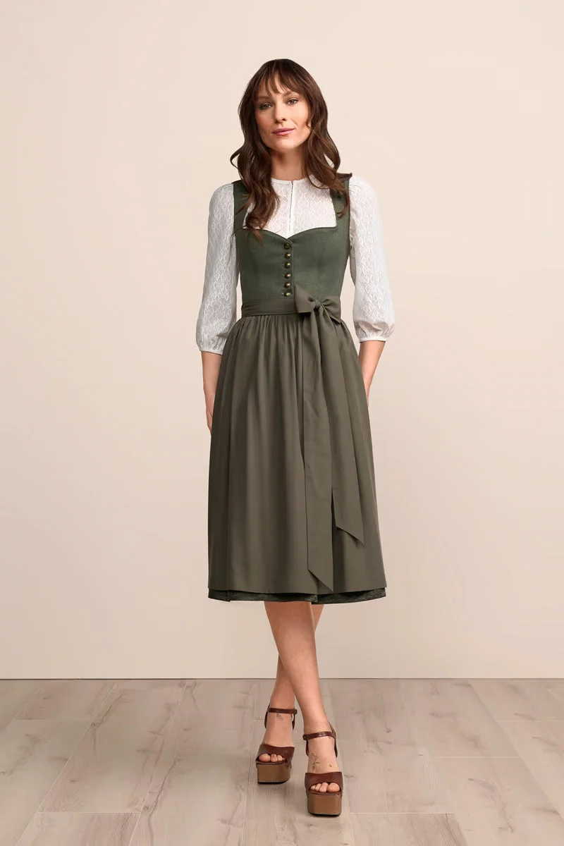 Kruger Long Dirndl 2pcs. 70cm "Ileyna" green