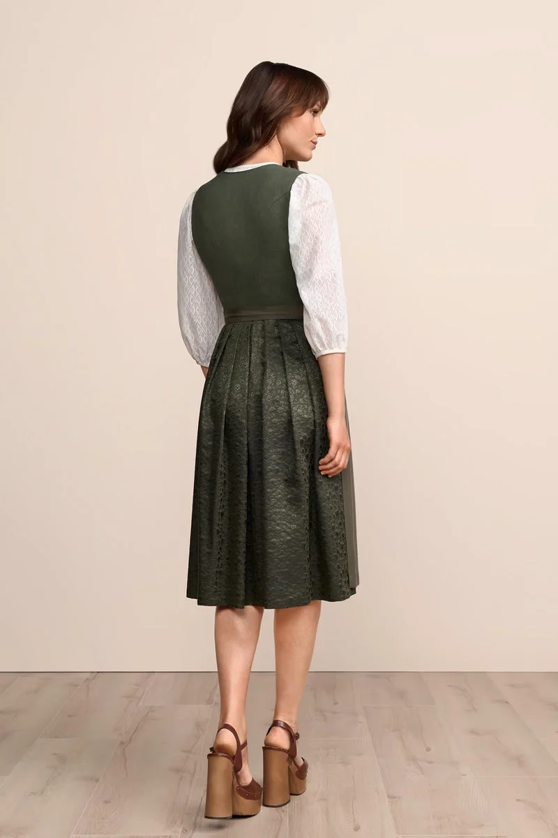 Kruger Long Dirndl 2pcs. 70cm "Ileyna" green