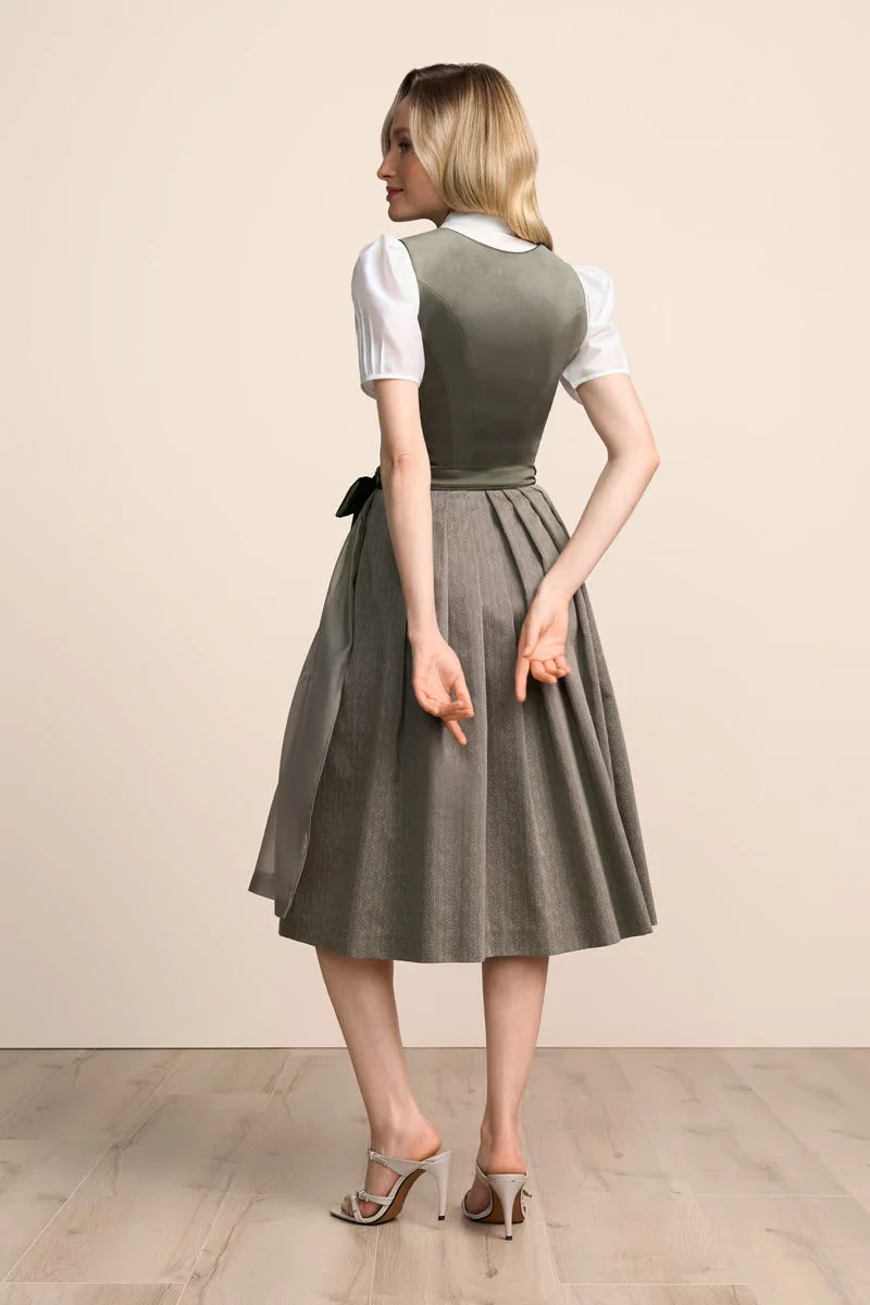 Kruger Long Dirndl 2pcs. 70cm "Avara" olive