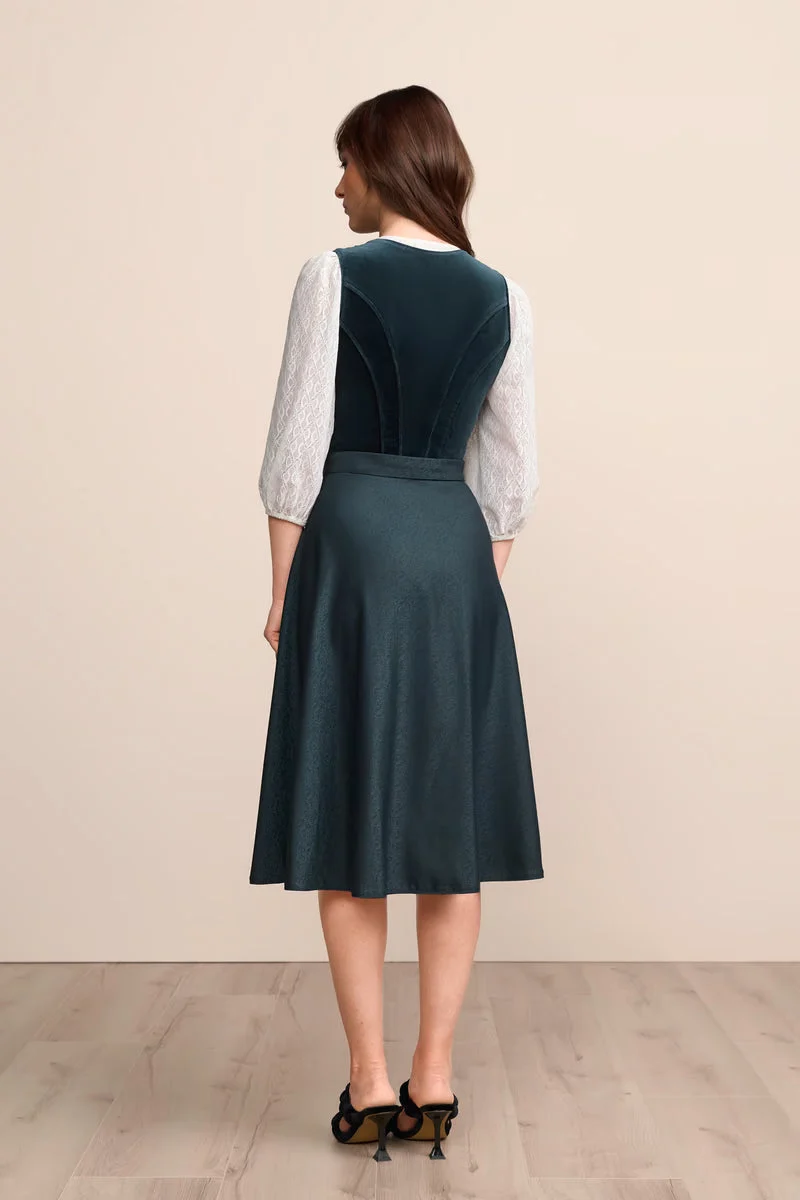 Kruger Long Dirndl 2pcs. 70cm "Lynette" green