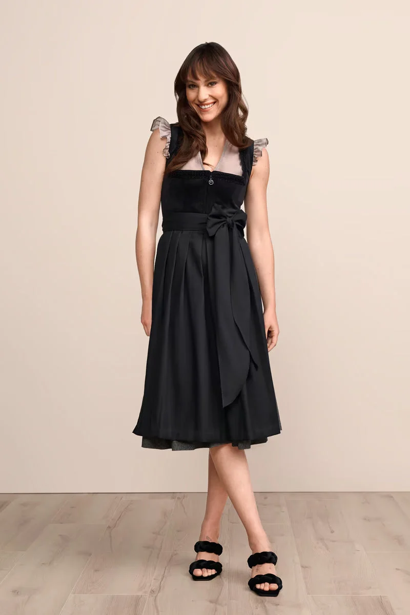 Kruger Long Dirndl 2pcs. 70cm "Velia" black