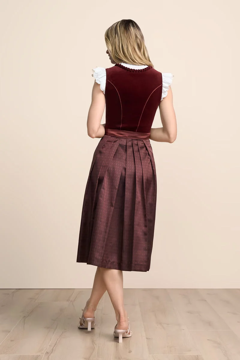 Kruger Long Dirndl 2pcs. 70cm "Ariella" red