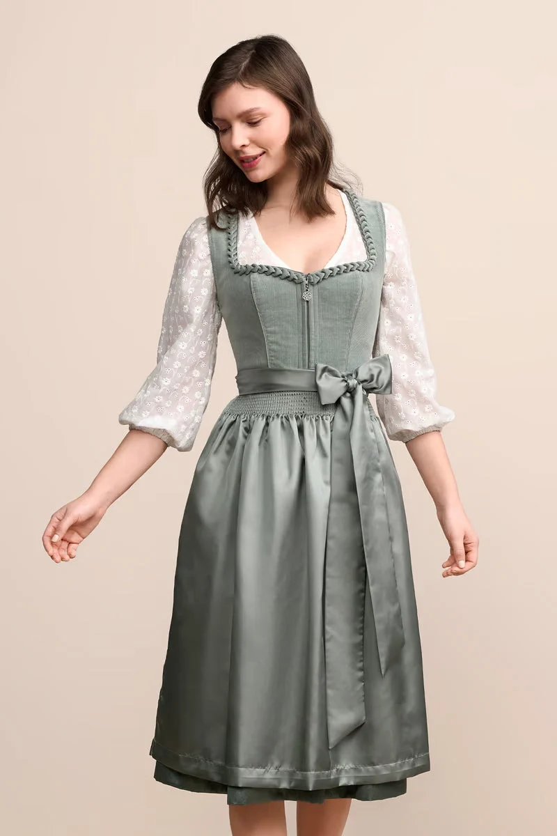 Kruger Long Dirndl 2pcs. 70cm "Ariella" green