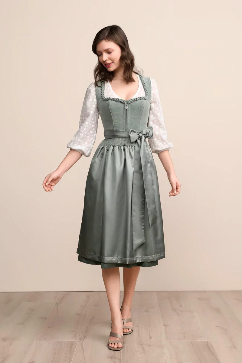 Kruger Long Dirndl 2pcs. 70cm "Ariella" green