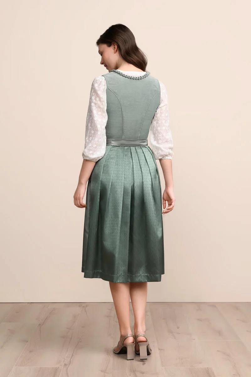 Kruger Long Dirndl 2pcs. 70cm "Ariella" green