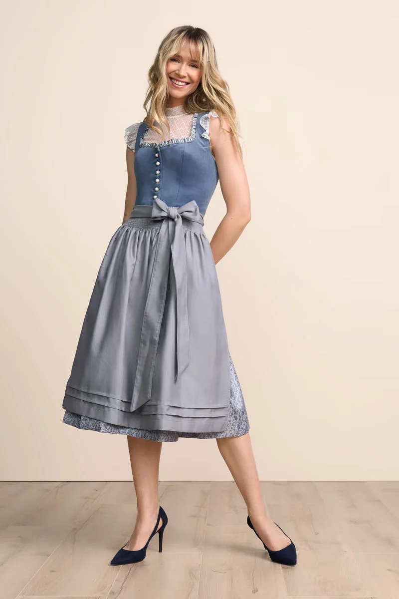 Kruger Long Dirndl 2pcs. 70cm "Shirley" blue