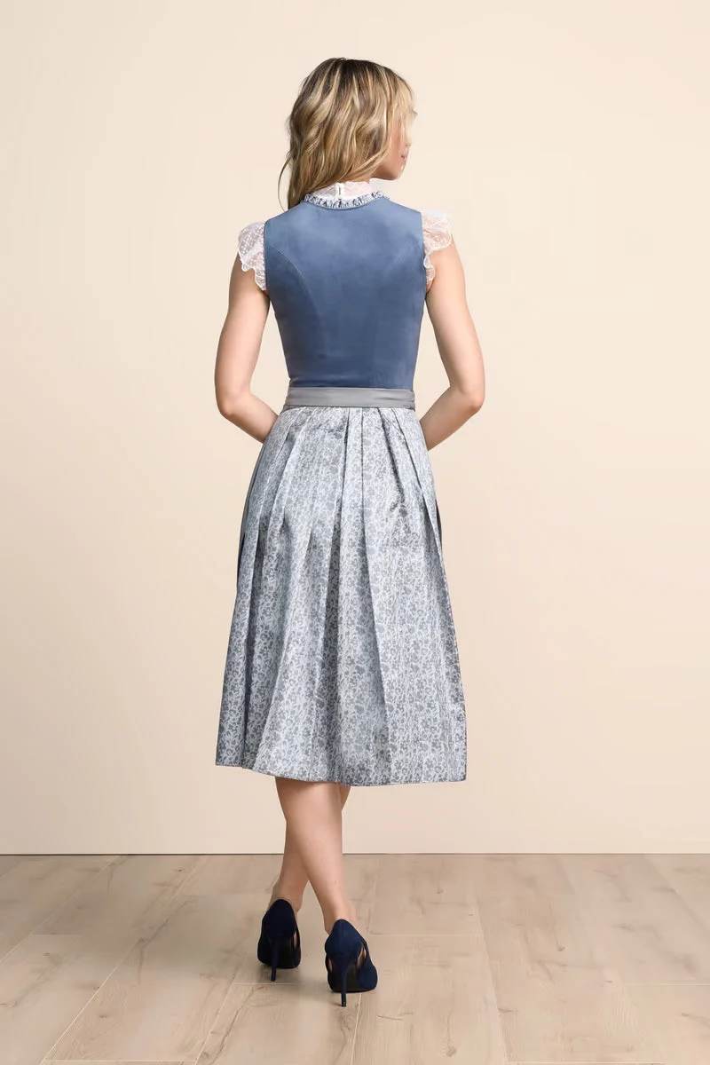 Kruger Long Dirndl 2pcs. 70cm "Shirley" blue