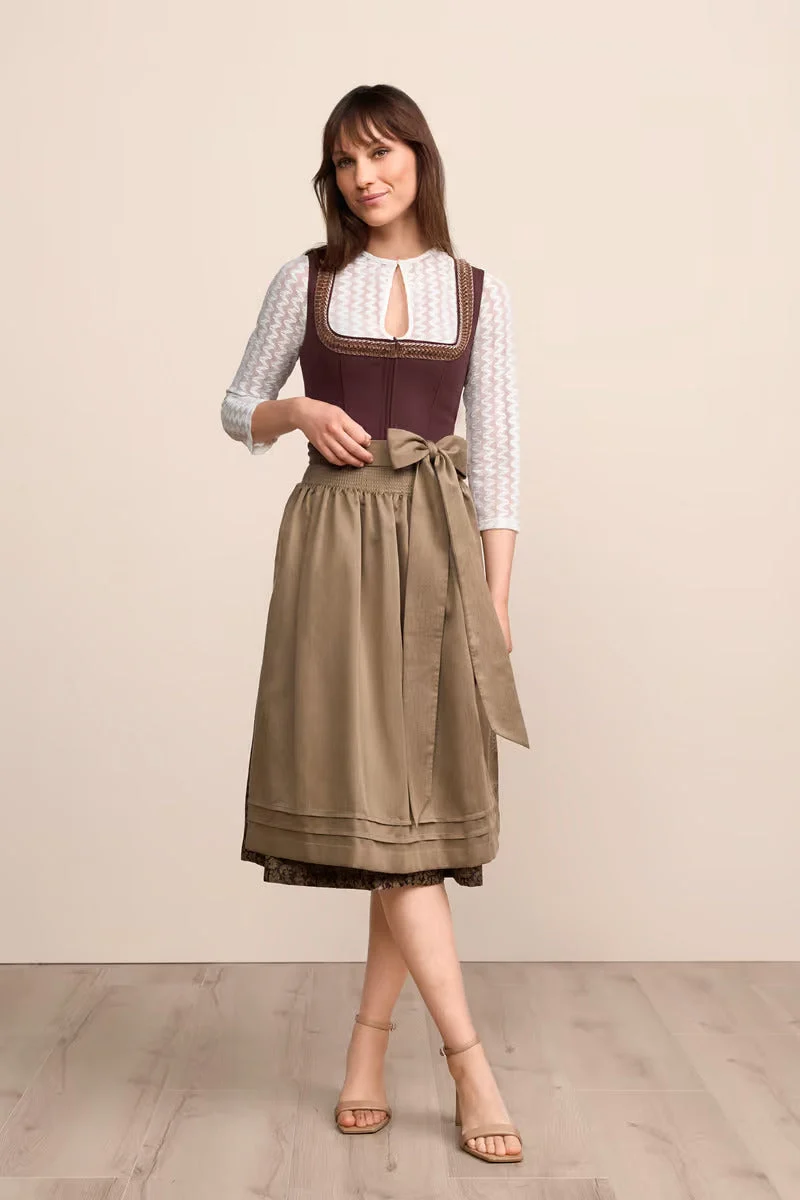 Kruger Long Dirndl 2pcs. 70cm "Janey" purple