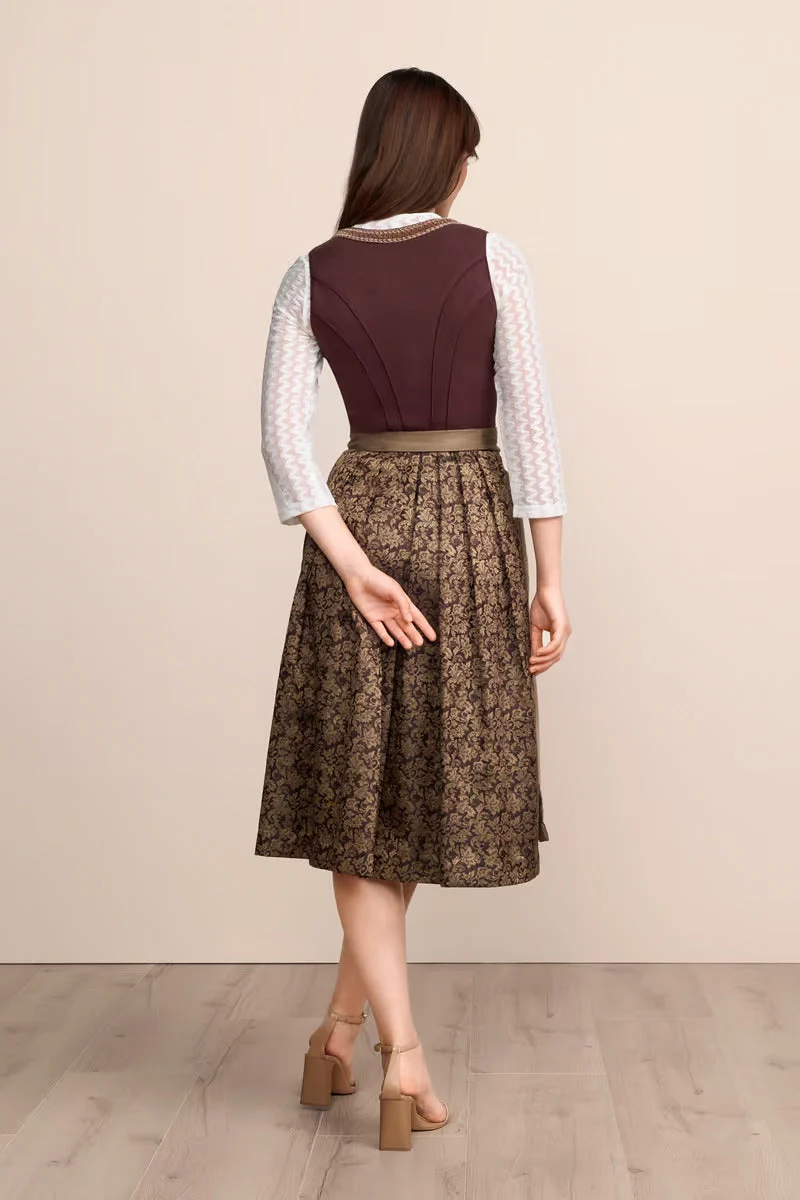 Kruger Long Dirndl 2pcs. 70cm "Janey" purple
