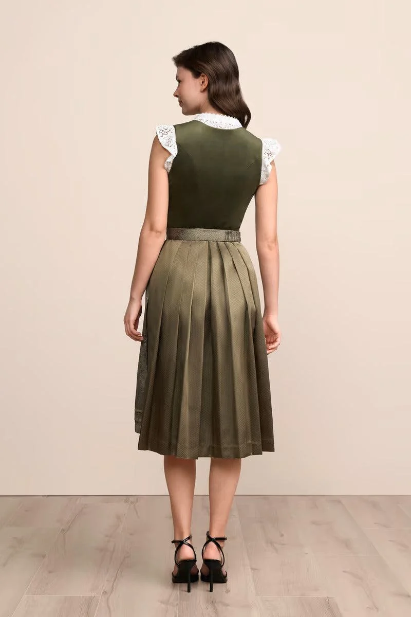 Kruger Long Dirndl 2pcs. 70cm "Aurela" green (34)