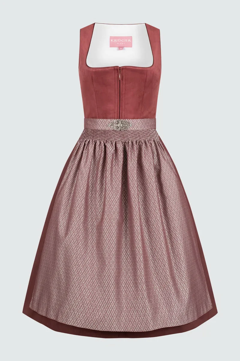 Kruger Long Dirndl 2pcs. 70cm "Alisha" red