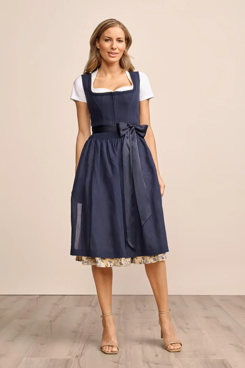 Kruger Long Dirndl 2pcs. 70cm "Jadea" blue (low stock)