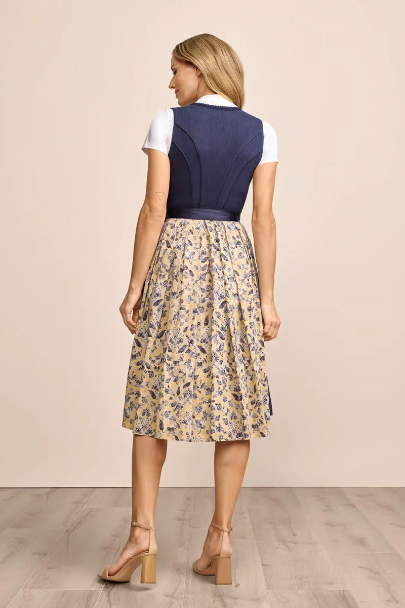 Kruger Long Dirndl 2pcs. 70cm "Jadea" blue (low stock)