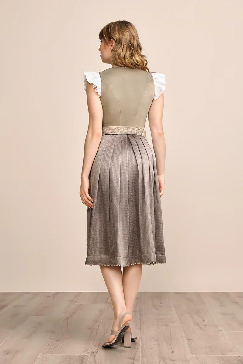 Kruger Long Dirndl 2pcs. 70cm "Fea" beige