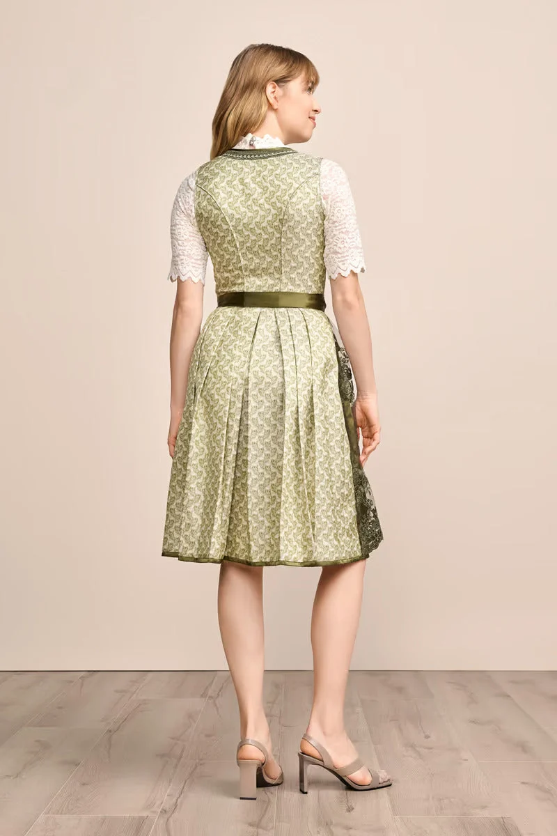 Kruger Midi Dirndl 2pcs. 60cm "Brynlee" green (40)
