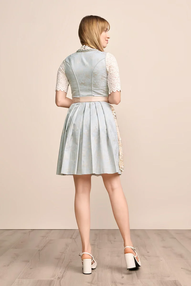 Kruger Mini Dirndl 2pcs. 50cm "Corvina" blue (size 40)