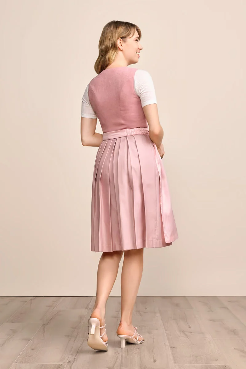 Kruger Midi Dirndl 2pcs. 60cm "Evi" pink (36)