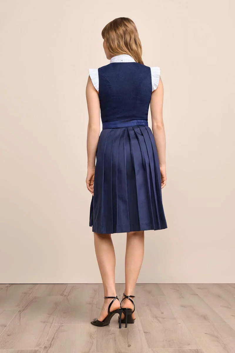 Kruger Midi Dirndl 2pcs. 60cm "Evi" blue