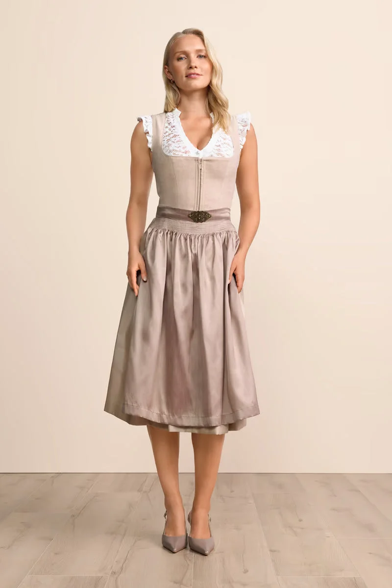 Kruger Long Dirndl 2pcs. 70cm "Evi" beige
