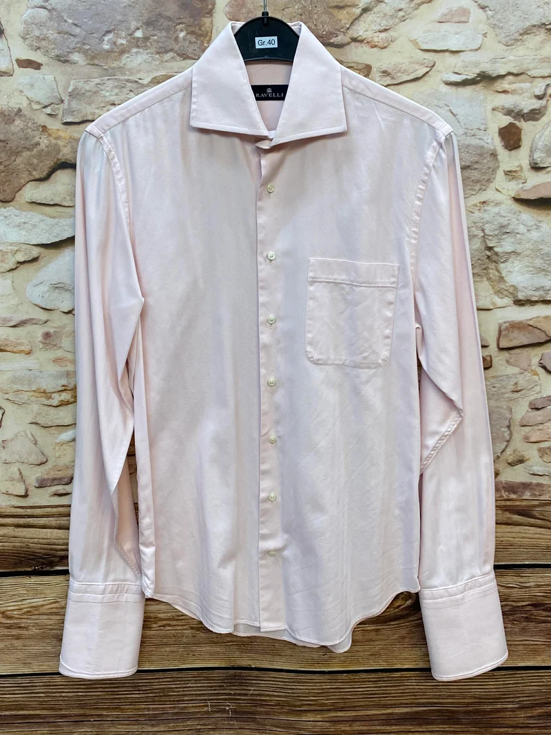 Vintage Hemd Herren rosa Gr. 40 Ravelli elegant