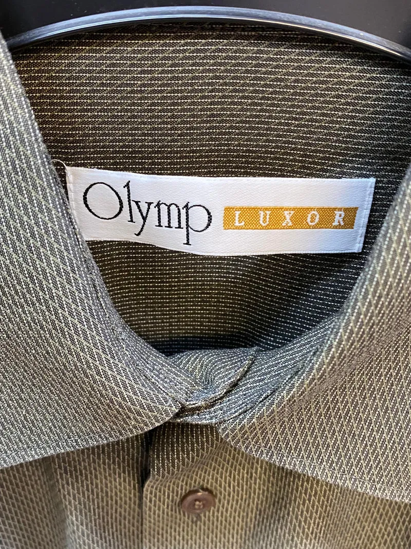 Vintage Hemd Herren grün Gr. 40 Olymp Luxor
