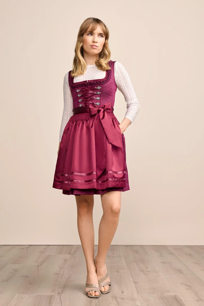 Kruger Thialda Mini Dirndl, Red — 50cm 2pc Set