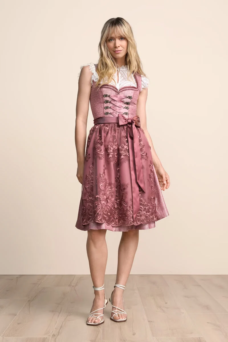 Kruger Midi Dirndl 2pc 60cm "Serenai" pink