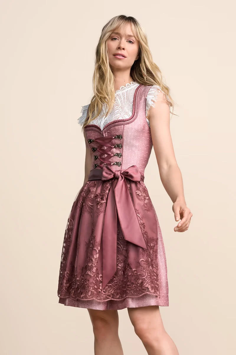 Kruger Mini Dirndl 2pc 50cm "Serenai" pink