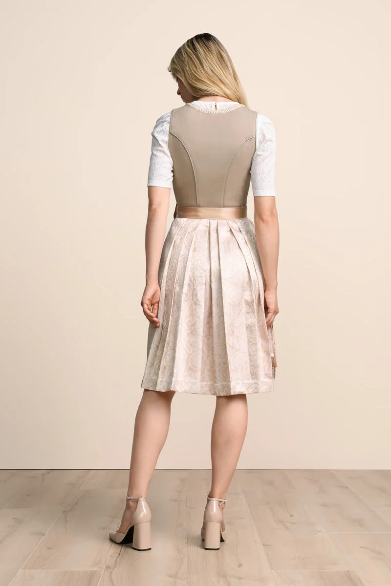 Kruger Midi Dirndl 2pc 60cm "Vivianna" brown (40)