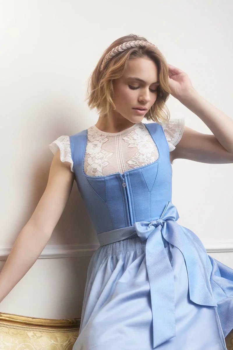 Kruger Mini Dirndl 2pc 50cm "Caylee" blue