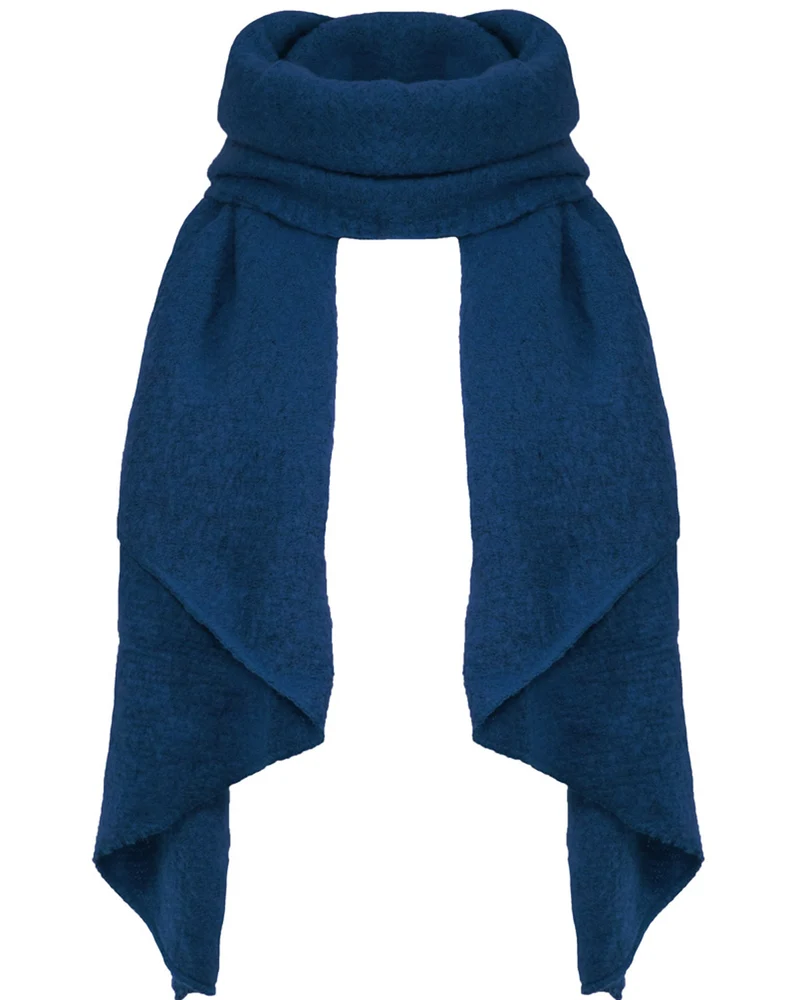 Kuscheliger Winter Schal "Eliana" 250 x 63 cm | Marineblau
