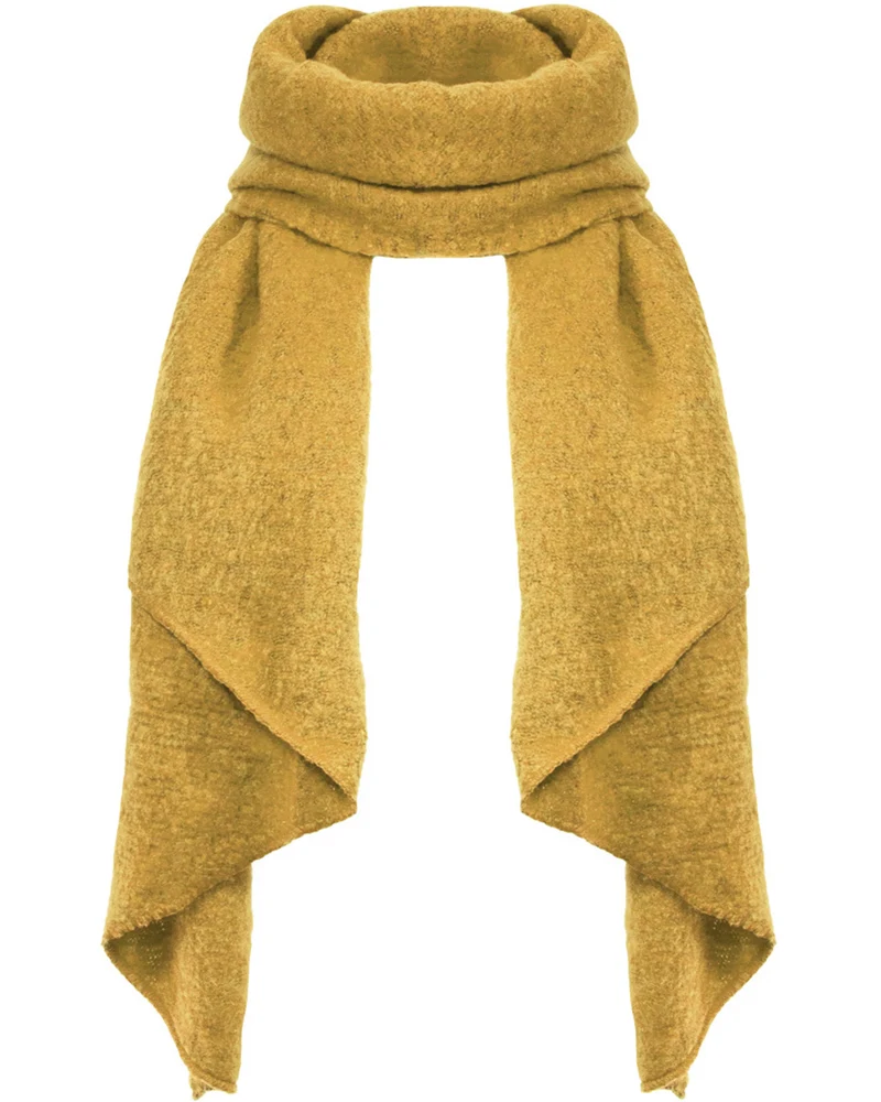 Kuscheliger Winter Schal "Eliana" 250 x 63 cm | Safrangelb