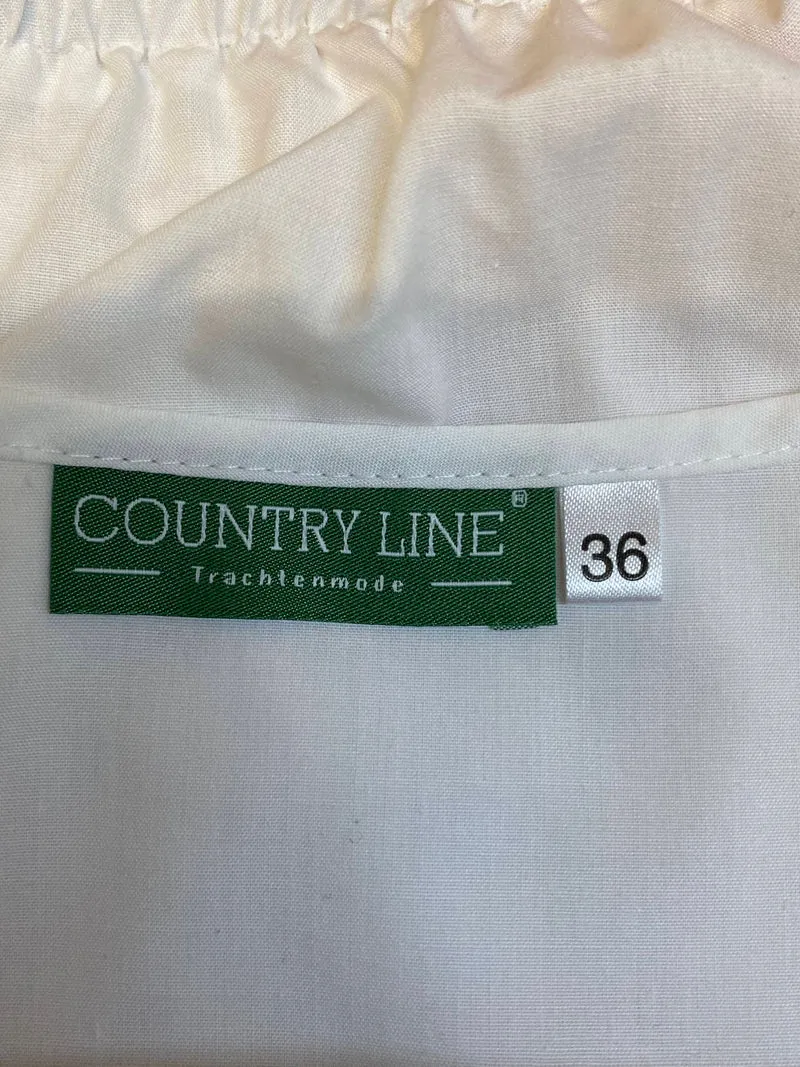 Vintage Dirndlbluse weiß - Gr. 36