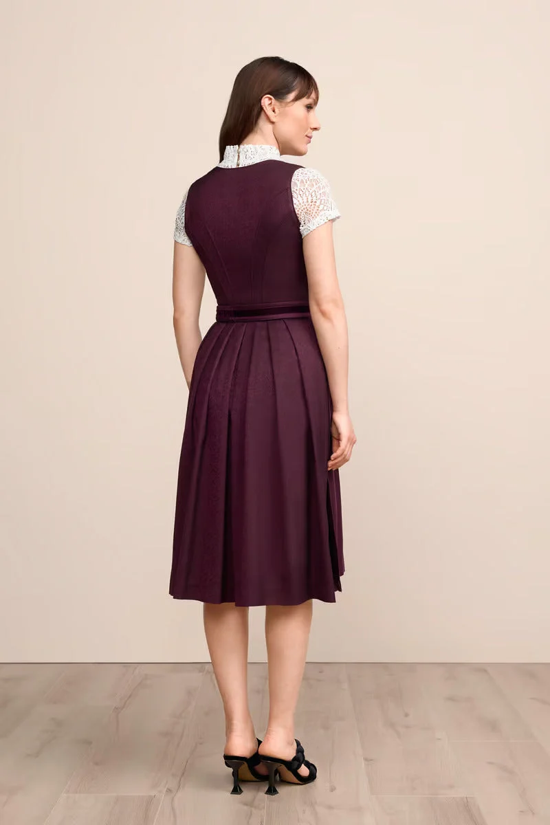 Kruger Long Dirndl 2pcs. 70cm "Cinja" maroon