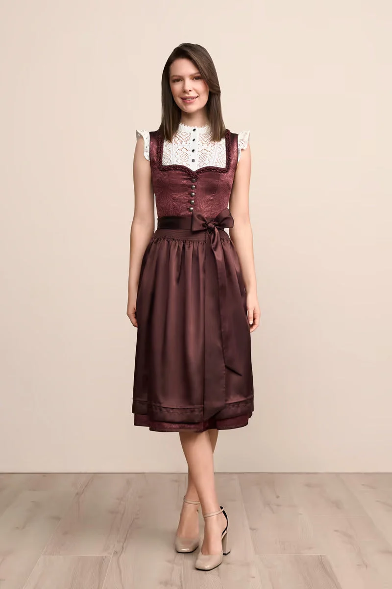 Kruger Long Dirndl 2pcs. 70cm "Carline" red
