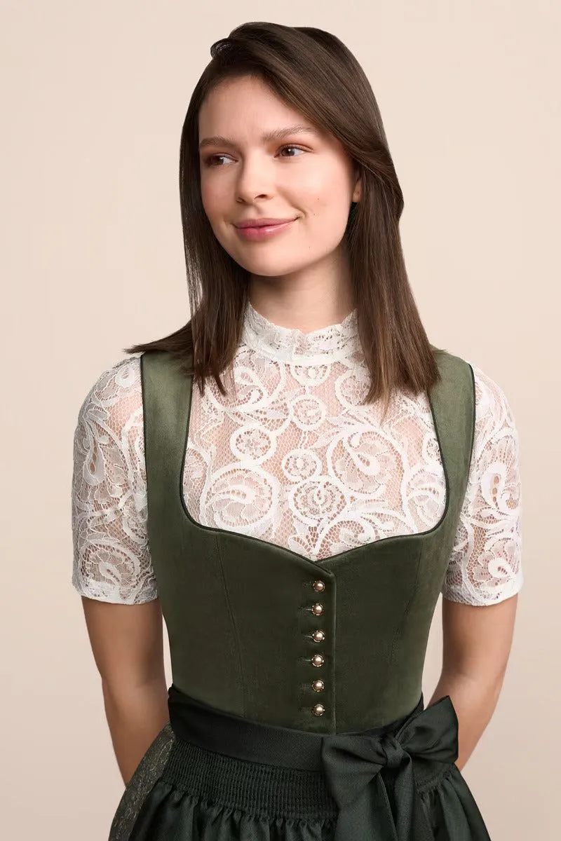Kruger Midi Dirndl 2pcs. 60cm "Iny" green