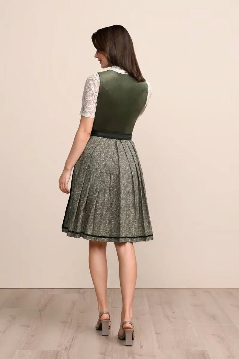 Kruger Midi Dirndl 2pcs. 60cm "Iny" green