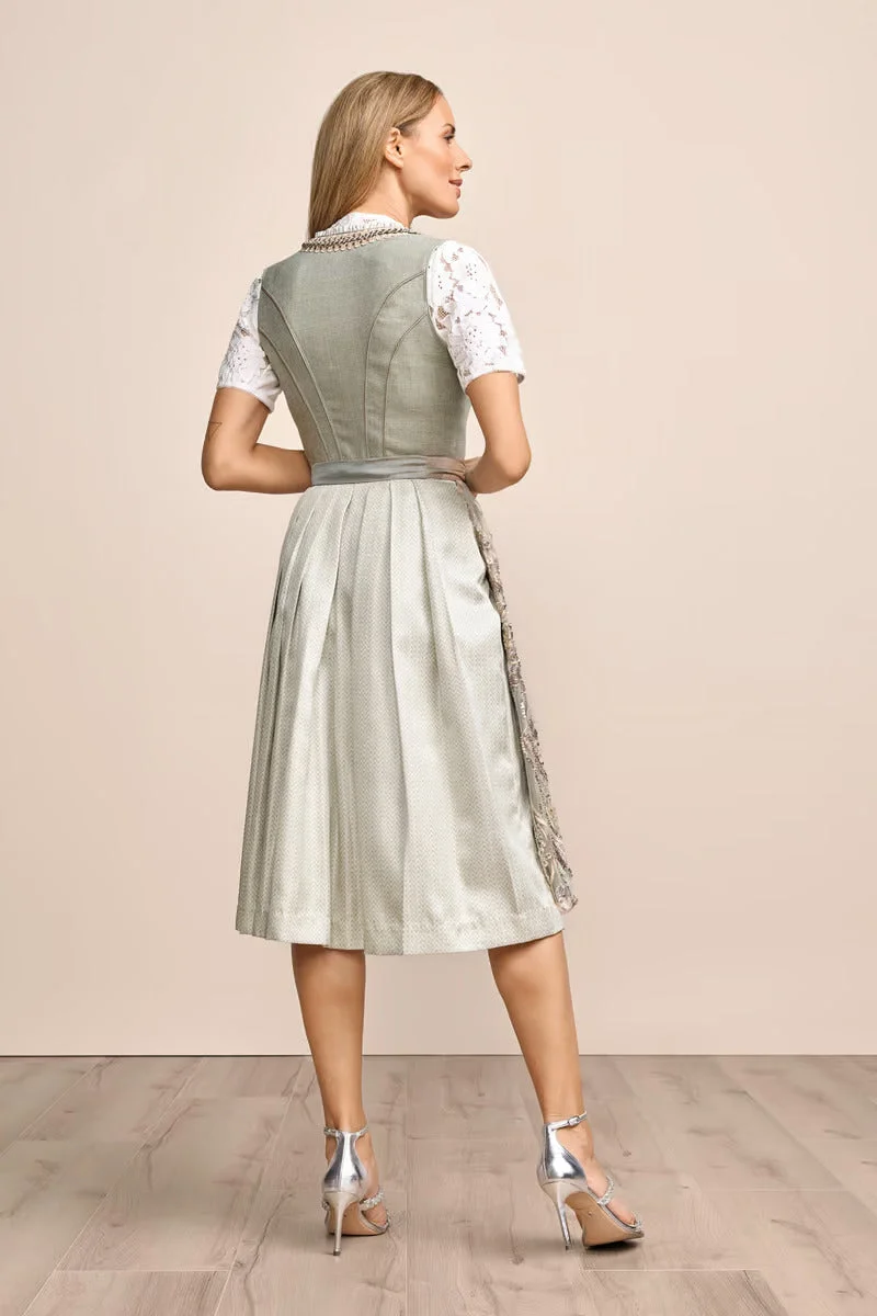 Kruger Long Dirndl 2pcs. 70cm "Fanella" green (low stock)
