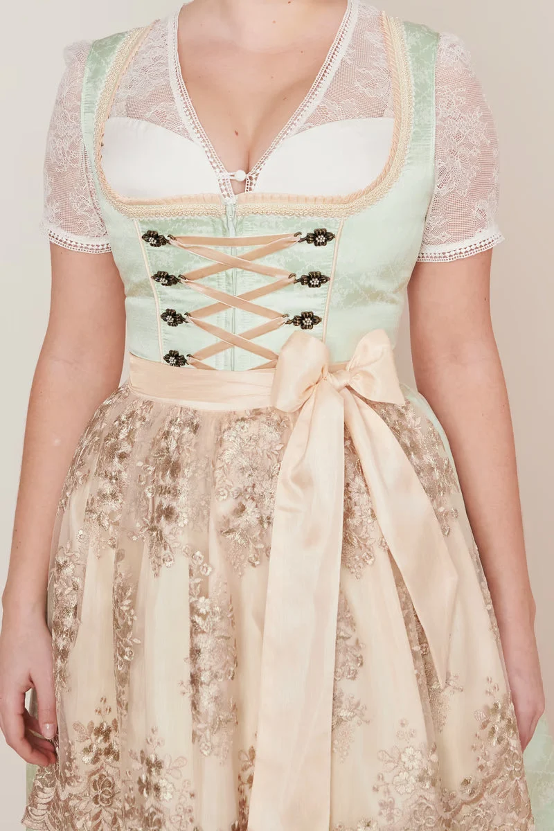 Kruger Lujana Mini Dirndl, Green — 50cm 2pc Set