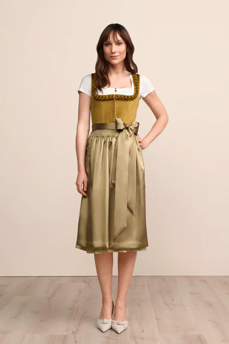 Kruger Berit Long Dirndl, Yellow — 70cm 2pc Set