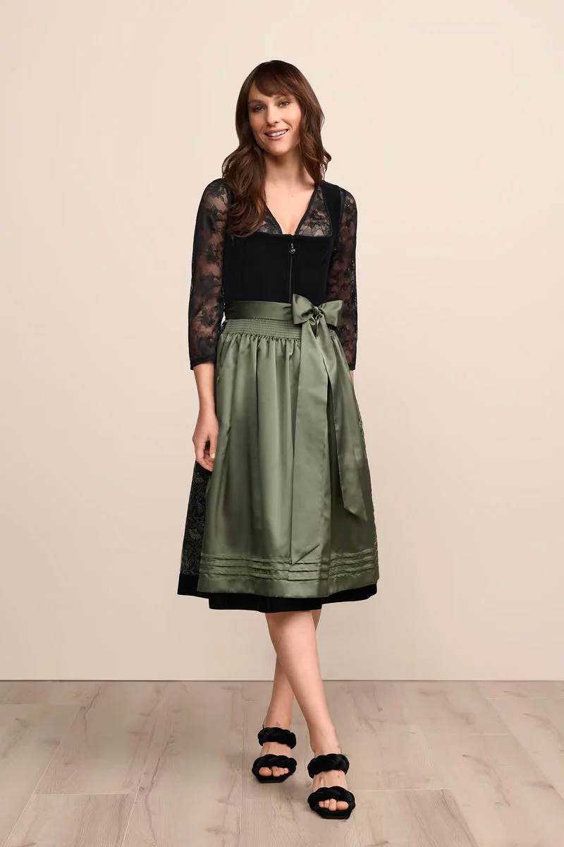 Kruger Ciara Long Dirndl, Black — 70cm 2pc Set