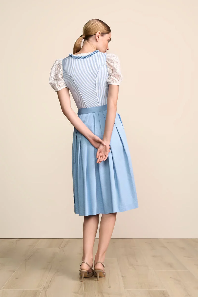 Kruger Arwen Long Dirndl, Blue — 70cm 2pc Set