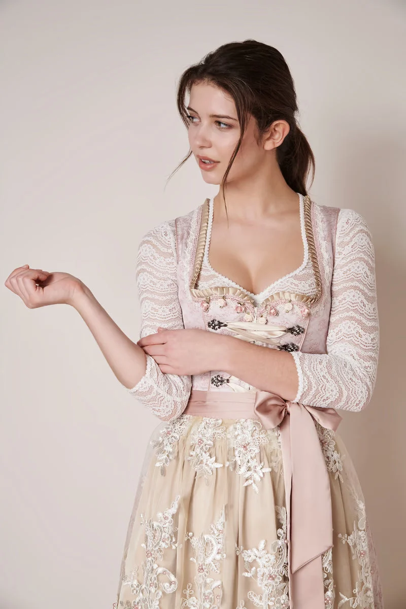 Kruger Blossom Mini Dirndl, Pink — 50cm 2pc Set