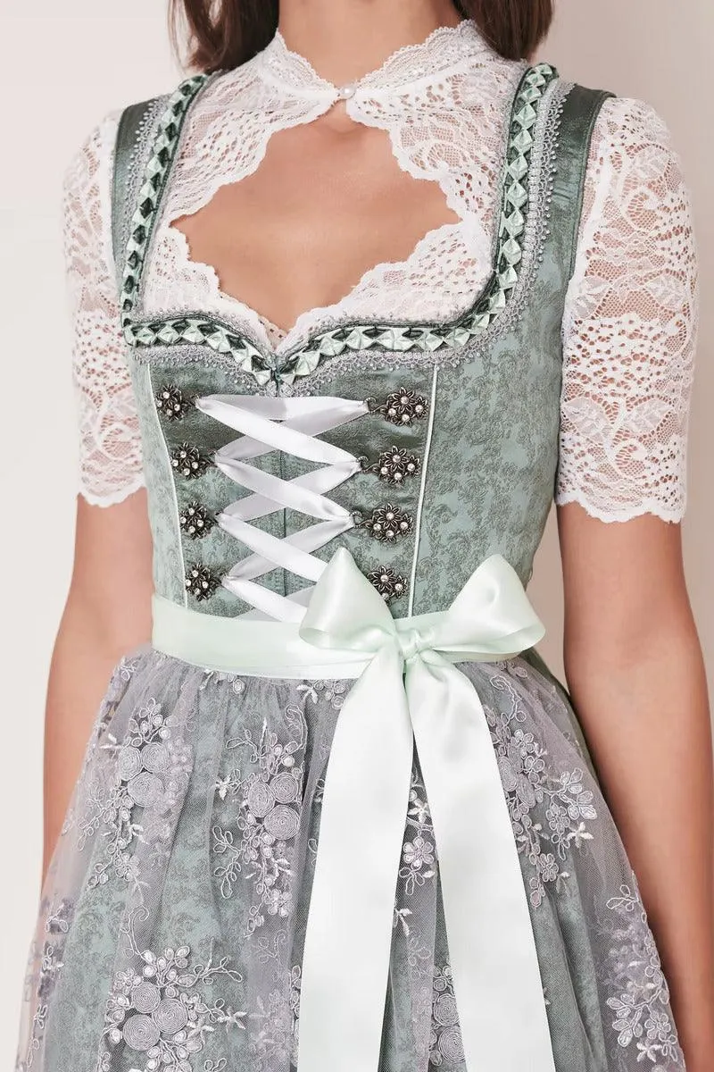 Kruger Mini Dirndl 2pcs. 50cm "Alara" green