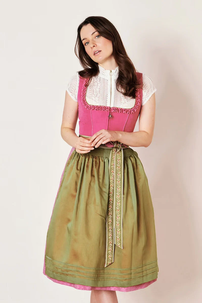 Kruger Leevke Long Dirndl, Red — 70cm 2pc Set