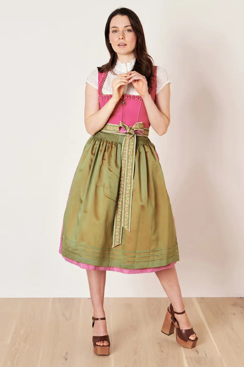 Kruger Leevke Long Dirndl, Red — 70cm 2pc Set