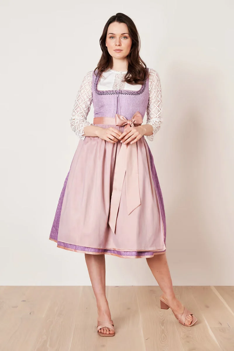 Kruger Long Dirndl 2pcs. 70cm "Amaya" purple (38,50)